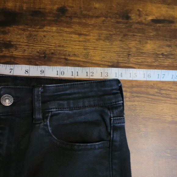 American Eagle Jeans 6 R Jegging Highest Rise Next Level Stretch Black Wash - Picture 7 of 12